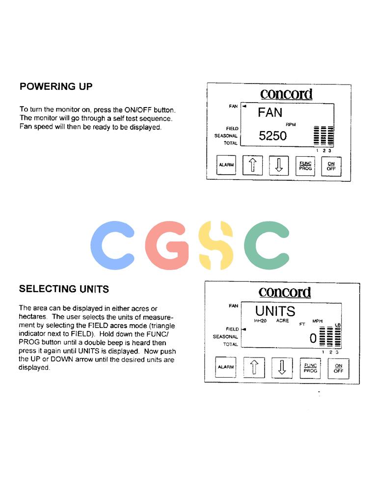 凯斯零件查询(3503) - CONCORD AIR SYSTEM (1/96-12/00) (C03) - POWERING UP/SELECTING UNITS Case Agriculture