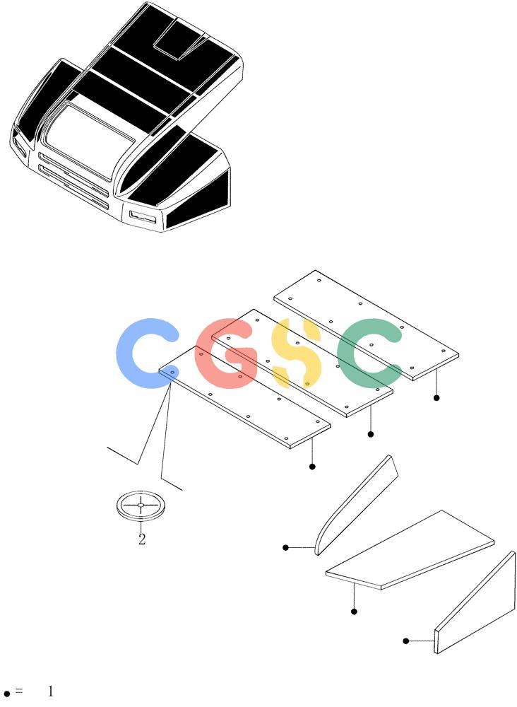 纽荷兰零件查询(AD250 (3.5 VERSION)) - ARTICULATED DUMP TRUCK (7/01-) (5.601[02]) - HOODS - SOUND ABSORBING PANEL New Holland Constructuion