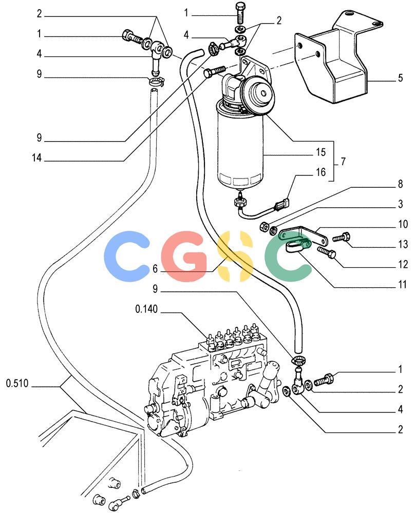 纽荷兰零件查询(FD175) - CRAWLER DOZER (N.A. VERSION)(S/N 061640 & AFTER) (1/93-) (0.500[03]) - FUEL FILTER New Holland Constructuion