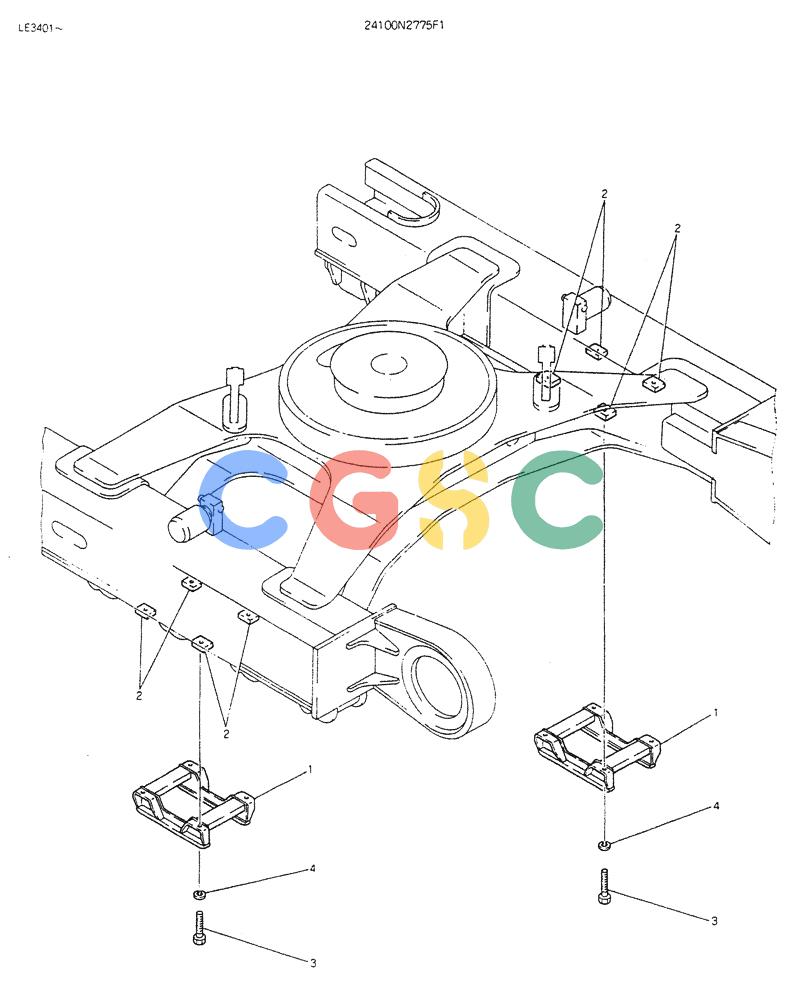 神钢零件查询(K903B) - EXCAVATOR ASN LE3401 (1/85-12/03) (05-007) - GUIDE ASSY, TRACK (FOR EXPORT) Kobelco