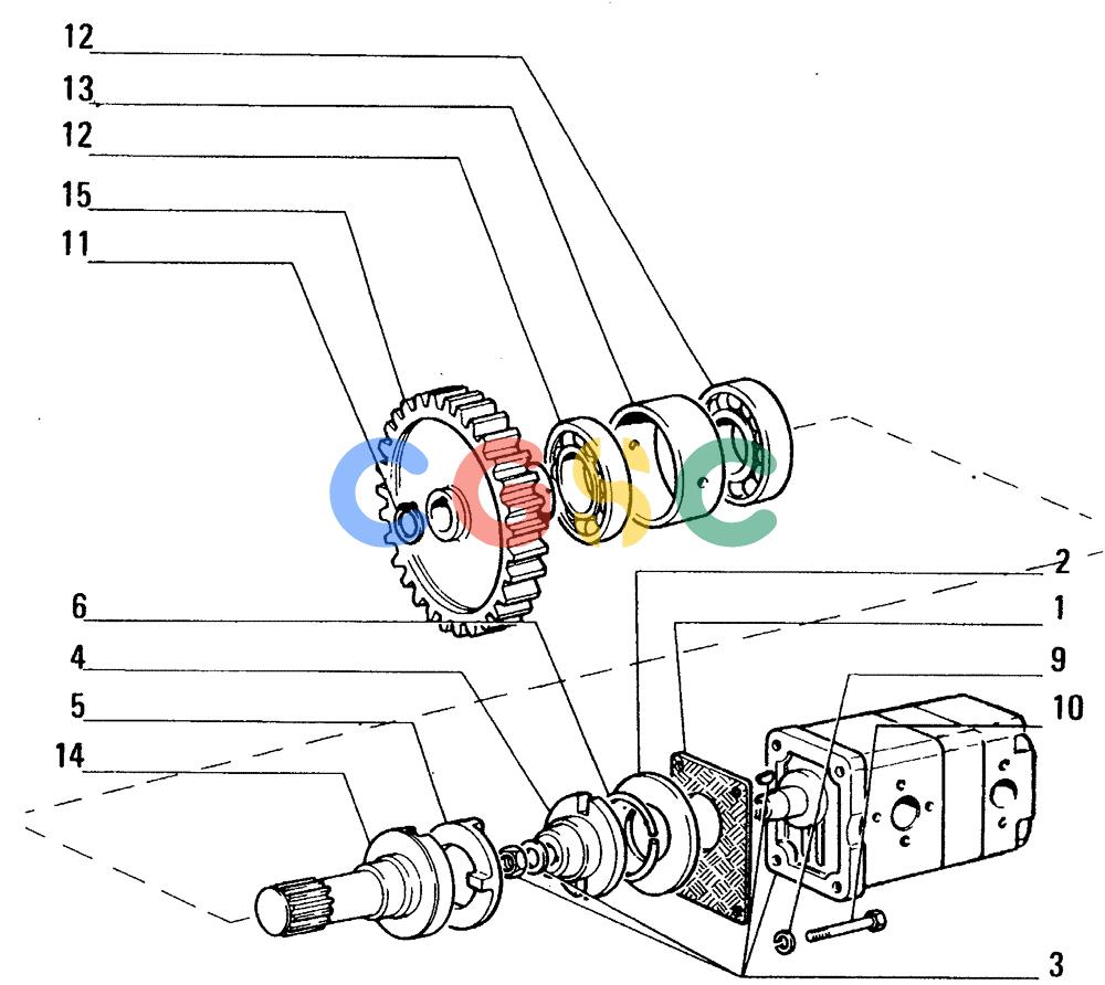 纽荷兰零件查询(FD14E) - CRAWLER DOZER (1.2000[006]) - UNIT TORQUE CONVERTER New Holland Constructuion