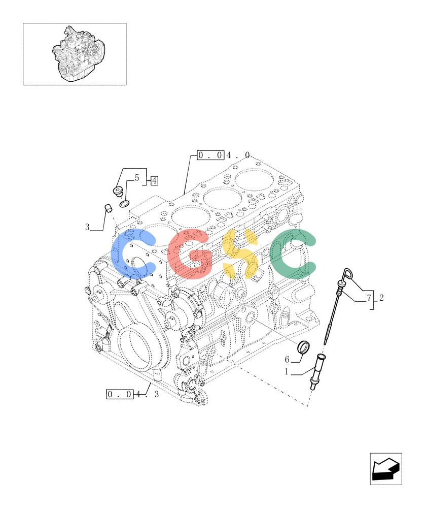 神钢零件查询(F4GE9484A J602) - ENGINE 504209732 - 87527545 (1/07-12/10) (0.27.0[01]) - ENGINE OIL DIPSTICK (504062793 - 504088054) Kobelco