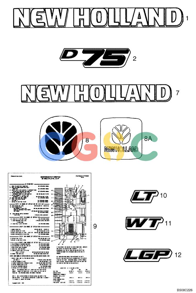纽荷兰零件查询(D75) - CRAWLER DOZER - NA (1/06-) (09-51) - DECALS - CANADIAN FRENCH New Holland Constructuion