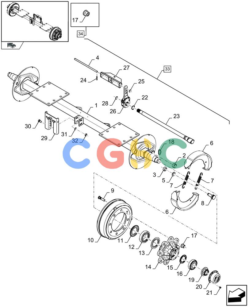 凯斯零件查询(LB433S) - BIG RECTANGULAR BALER (9/08-12/12) (05.02[01]) - SINGLE AXLE, PNEUMATIC BRAKE Case Agriculture