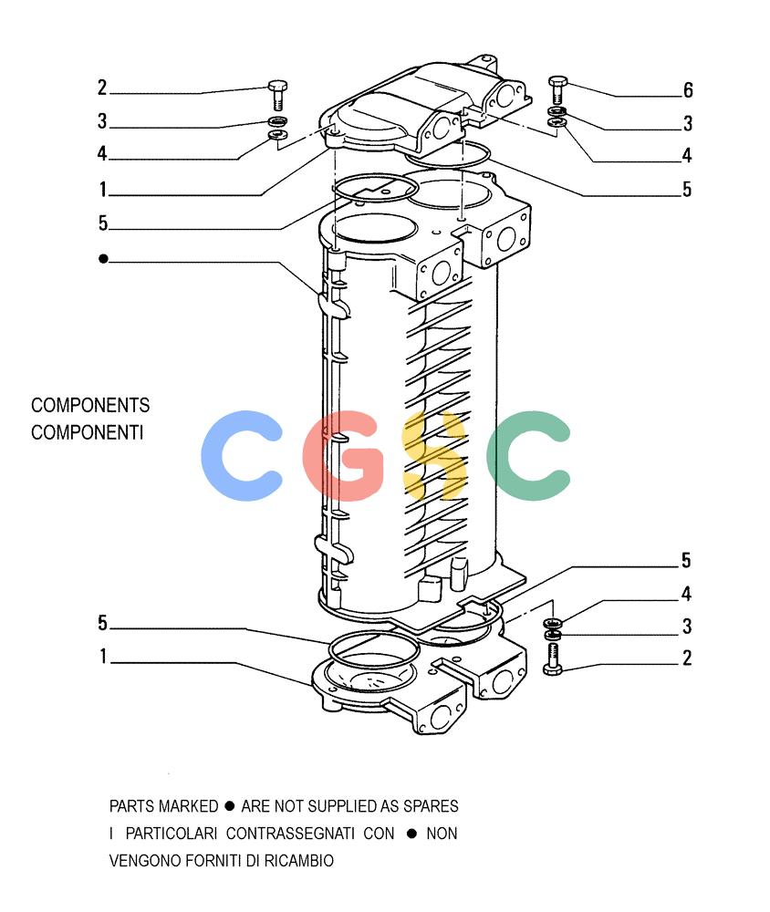 纽荷兰零件查询(FD255) - CRAWLER DOZER (N.A. VERSION) (7/95-) (0.550[05]) - ENGINE COOLING SYSTEM - HEAT EXCHANGER New Holland Constructuion