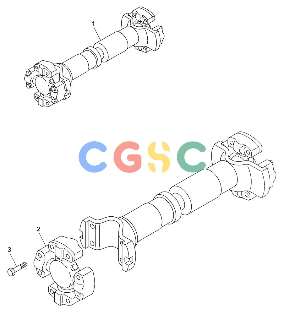 纽荷兰零件查询(AD250) - ARTICULATED DUMP TRUCK (7/01-) (1.255/1[02A]) - DRIVE SHAFTS New Holland Constructuion