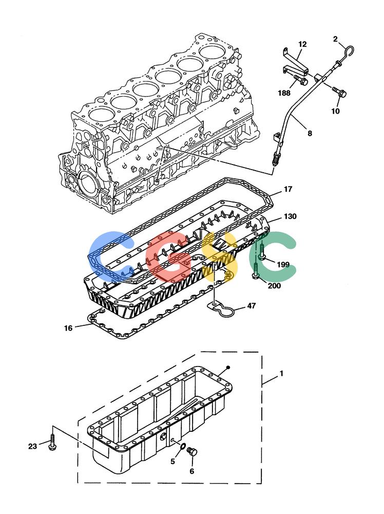 纽荷兰零件查询(E805) - CRAWLER EXCAVATOR (1/05-) (02-031-00[01]) - OIL PAN New Holland Constructuion