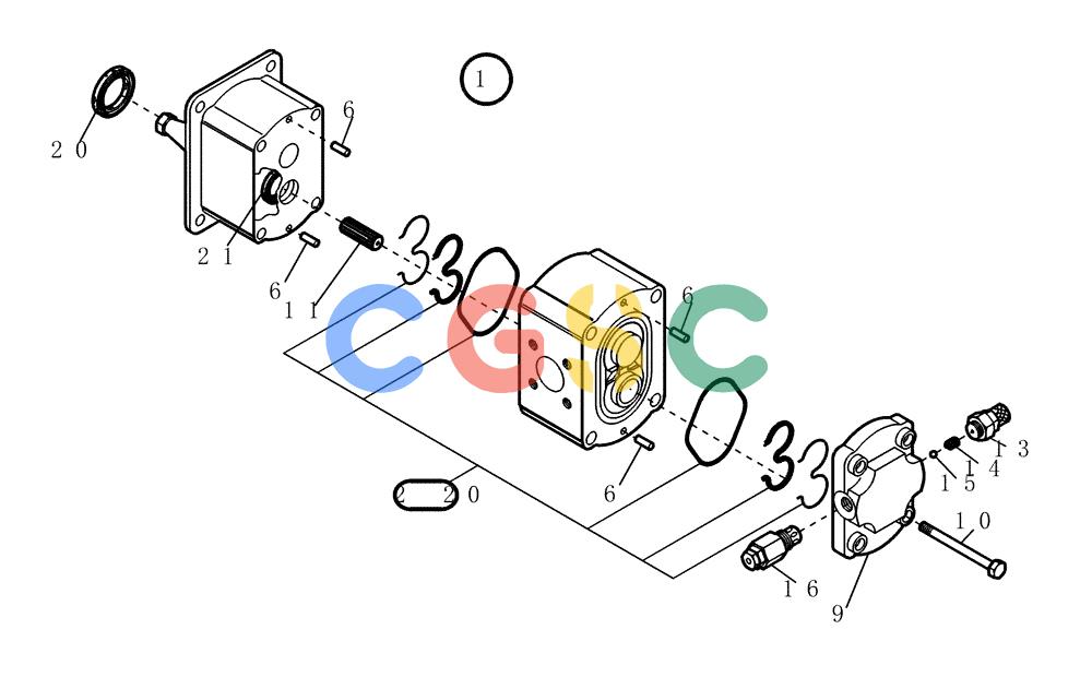 纽荷兰零件查询(EC215) - CRAWLER EXCAVATOR (11/99-) (22.130[001]) - GEAR MOTOR (S/N 721502-UP) New Holland Constructuion