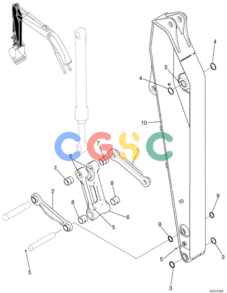 纽荷兰零件查询(E175B) - CRAWLER EXCAVATOR TIER 3 (NA) - N7DA16301 - (5/07-) (06-14[00]) - ARM INSTALLATION, (3.1M, NIBBLER & BREAKER), (YM12BU0025F2) PAGE 1 OF 2 New Holland Constructuion