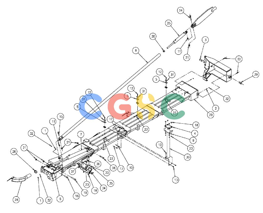 凯斯零件查询(810) - FLEX-AIR APPLICATOR - 2009 (9/09-12/11) (04-023) - BOOM GROUP, RH, 70' 2.5" INNER LOCK, "SERIAL #6700 AND LATER" Case Agriculture