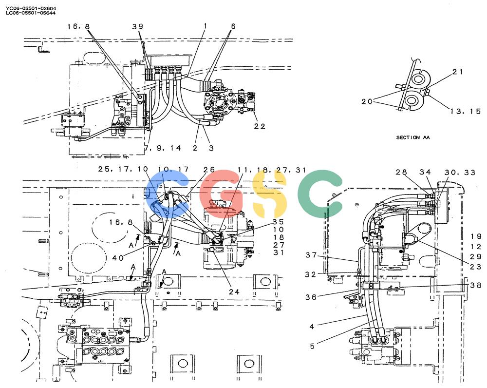 神钢零件查询(BREAKER) - NIBBLER/BREAKER ATTACHMENT - SK330, SK330LC DYNAMIC ACERA EXCAVATOR (9/04-) (01-006) - HYD LINES, UPP (EXTRA) Kobelco