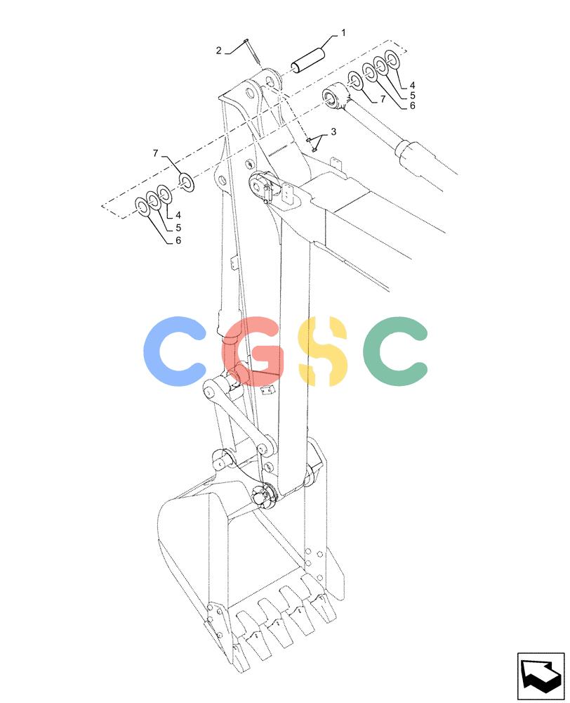 神钢零件查询(ED160 BLADE) - HYDRAULIC EXCAVATOR - ASN LH02-01501 (9/12-12/13) (84.912.AB[01]) - ARM, CYLINDER, ATTACHMENT Kobelco