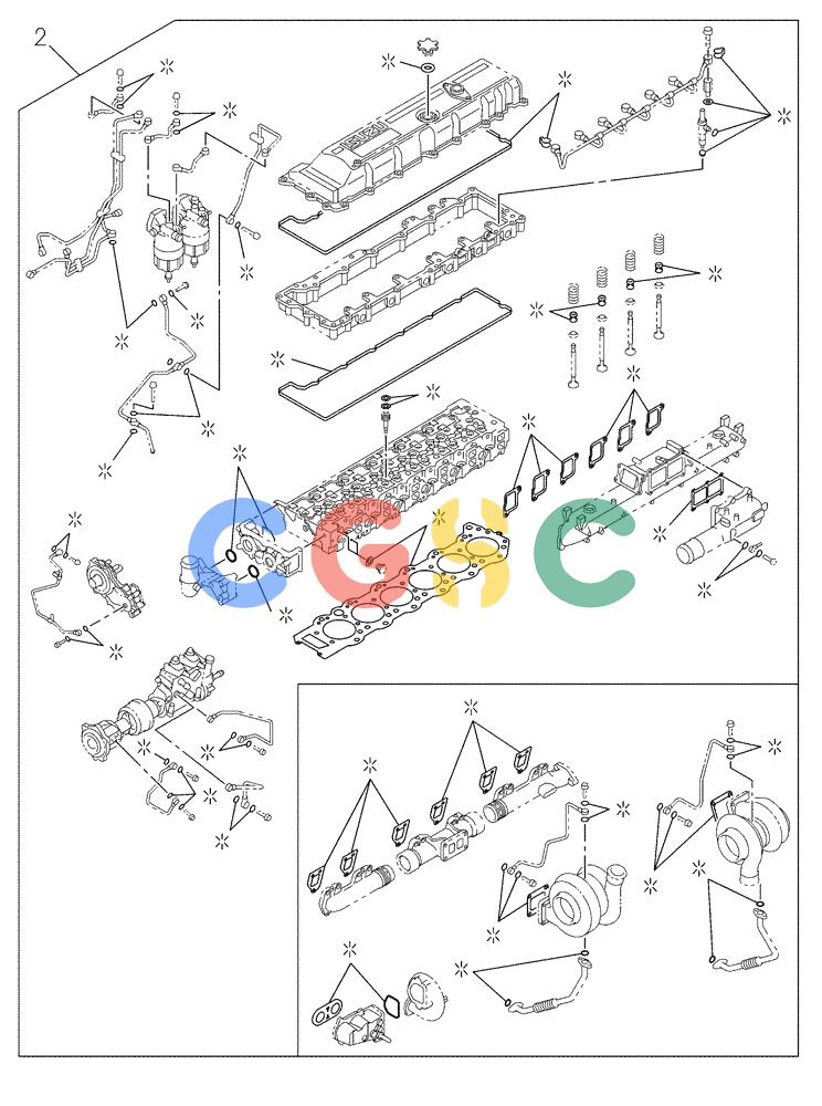 纽荷兰零件查询(E805) - CRAWLER EXCAVATOR TIER 3 (7/06-) (02-005-04[01]) - PACKAGE SEALS - ENGINE New Holland Constructuion