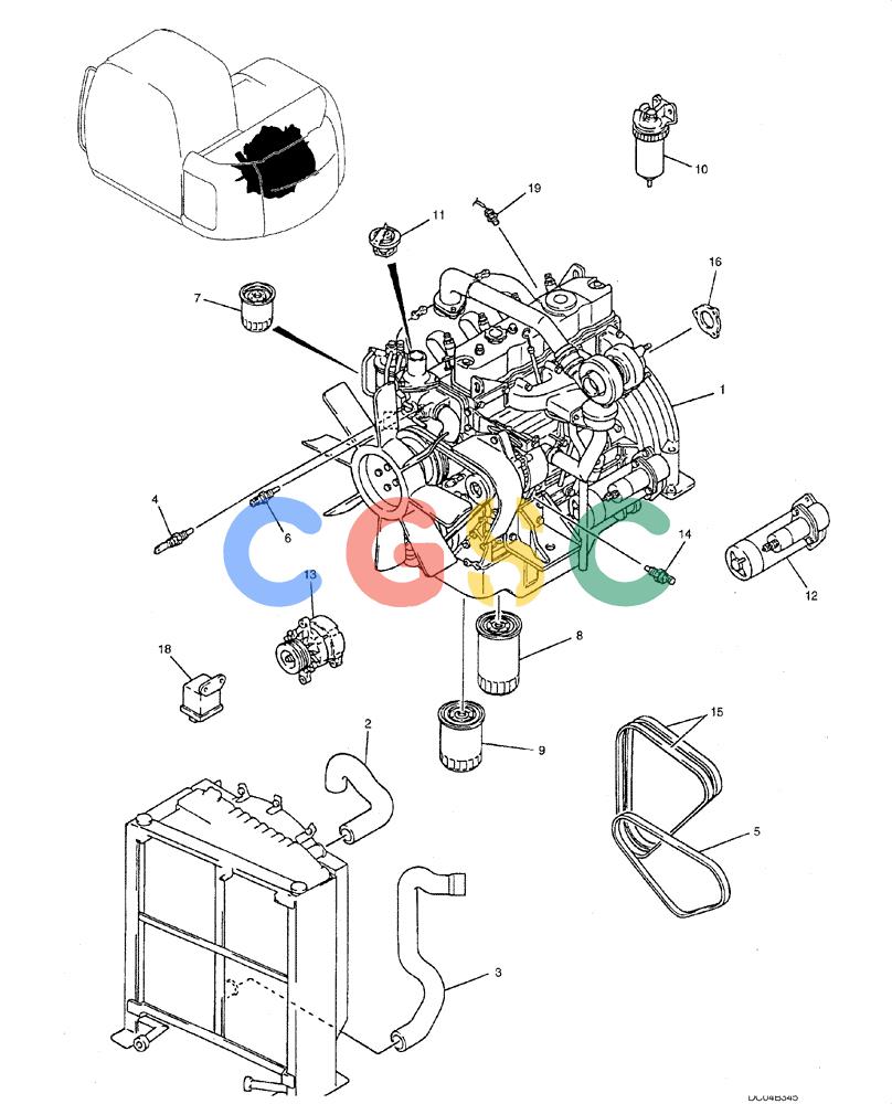 纽荷兰零件查询(EH130) - CRAWLER EXCAVATOR (3/04-) (02 -03[00]) - ENGINE ASSY New Holland Constructuion