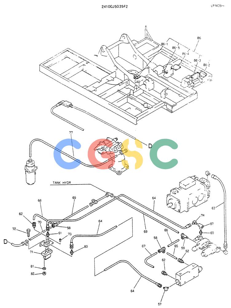 神钢零件查询(K905LC) - EXCAVATOR BTW YP0115 - YP0301 (1/85-12/03) (09-016[02]) - CONTROL ASSY(DOZER) 24100J5035F2 Kobelco