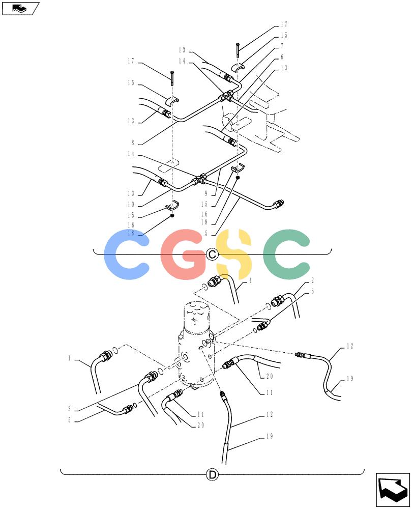 纽荷兰零件查询(E135B) - CRAWLER EXCAVATOR TIER 3 - ASN YH05-07001 (N8TA13006) (1/08-) (03-09[04]) - HYDRAULIC LINES, LOW New Holland Constructuion