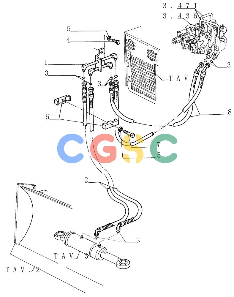 纽荷兰零件查询(FD145) - CRAWLER DOZER (N.A. VERSION) (10/98-) (9.440[05]) - FRONT IMPLEMENT ALL. HYDR.- HYDR. SYSTEM - OPTIONAL CODE 76035980 New Holland Constructuion