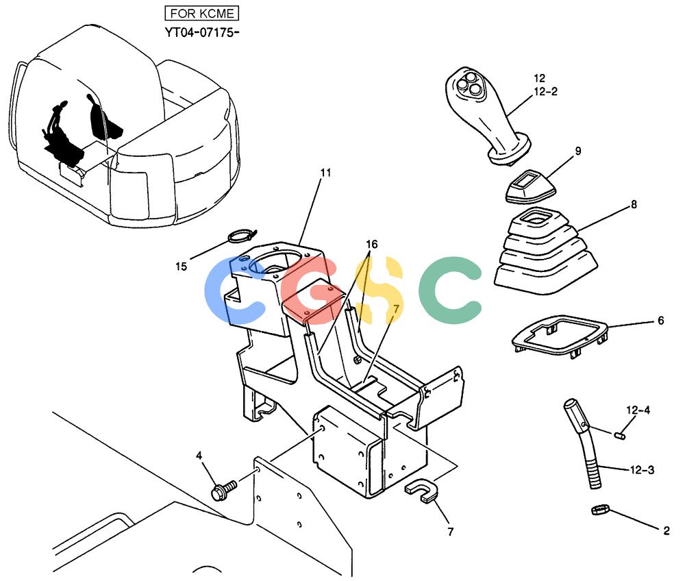 纽荷兰零件查询(E70SR) - MIDI CRAWLER EXCAVATOR ASN YT04-07175 (01-026) - CONTROL BOX ASSY (FOR RIGHT SIDE) New Holland Constructuion