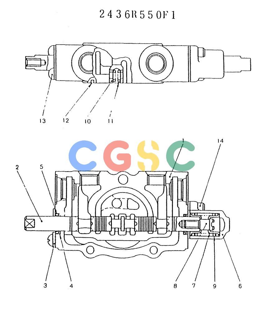 神钢零件查询(K903) - MARK II EXCAVATOR BTW LE6601 - LE7871 (1/88-12/03) (11-012) - SECTION ASSY, PLUNGER Kobelco