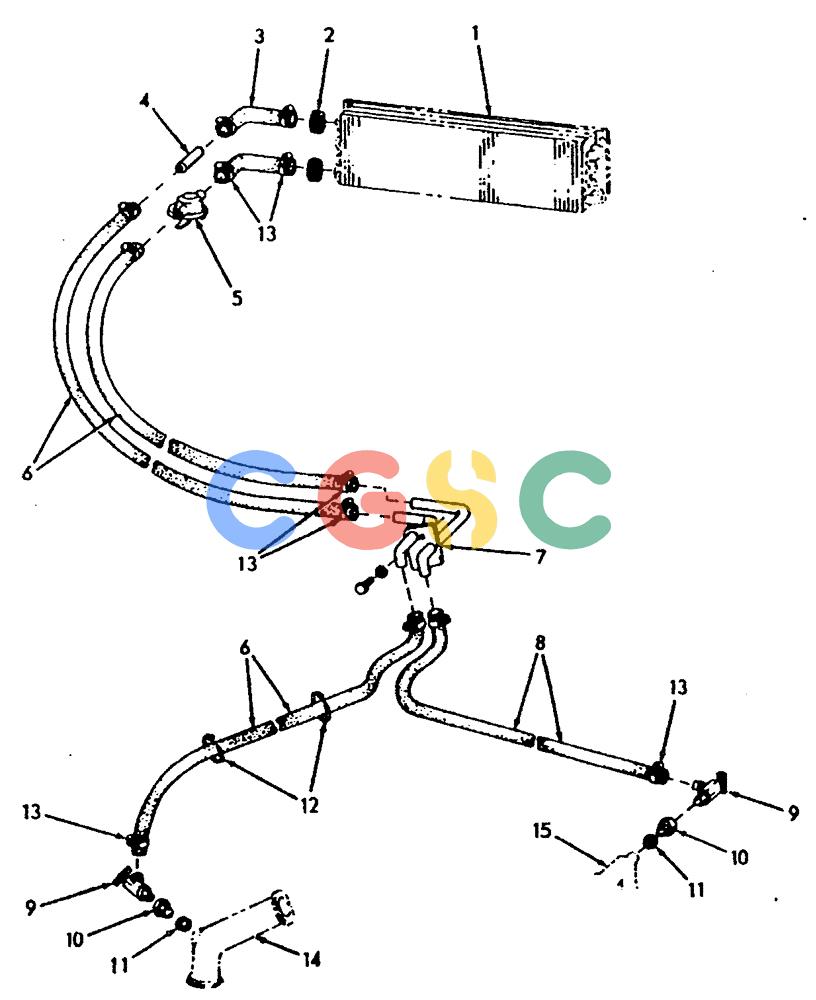 纽荷兰零件查询(FD20) - CRAWLER DOZER (E1.01/1[001]) - HEATER HOSES New Holland Constructuion