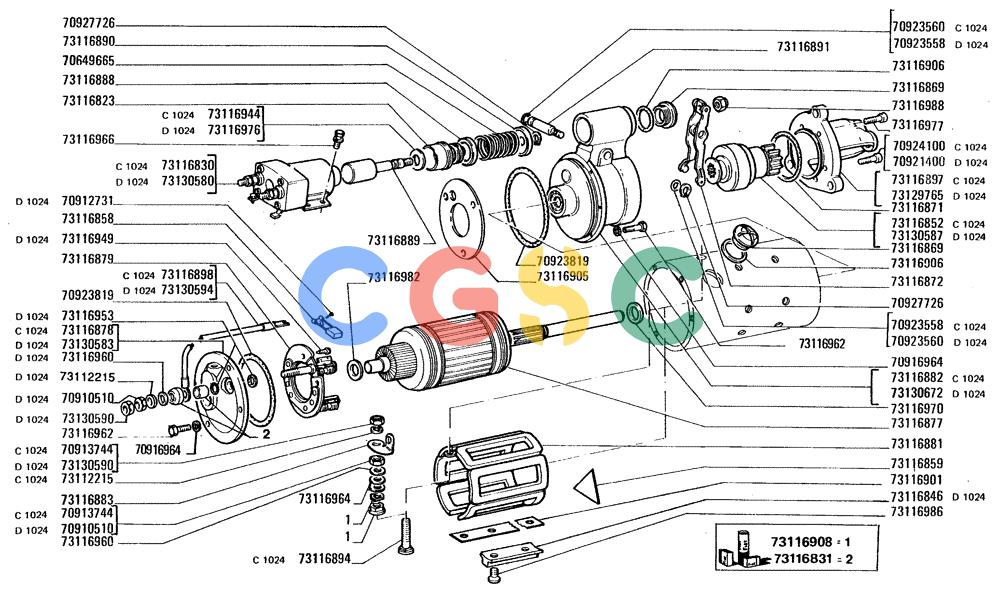 纽荷兰零件查询(FD20) - CRAWLER DOZER (F2.01[001]) - STARTER MOTOR New Holland Constructuion