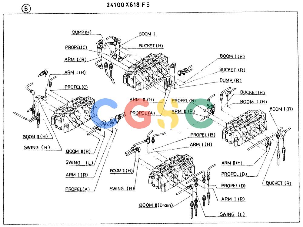 神钢零件查询(K935) - EXCAVATOR BTW L70106 - L70166, LU0067 (1/76-12/03) (03-004[03]) - CONTROL ASSY, P/N 24100X618F5 Kobelco