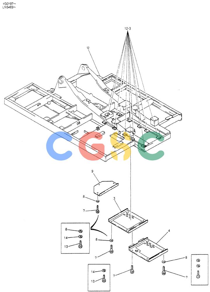 神钢零件查询(K907CLC) - EXCAVATOR BTW YG0101 - YG0500 (1/85-12/03) (02-024) - REWORK, GUARD ASSY (P/N-24100N2768F2) Kobelco