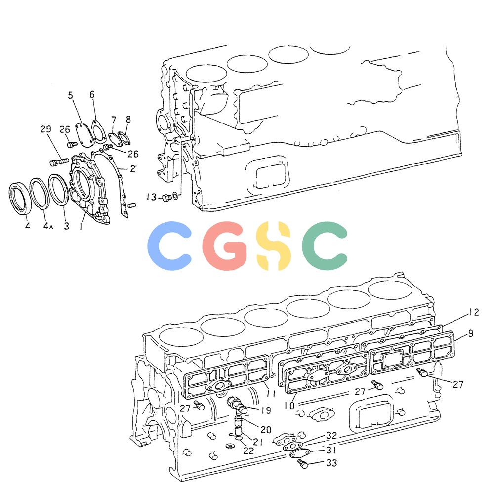 神钢零件查询(6D22-TC) - MITSUBISHI DIESEL ENGINE - K909A, K912A, K916, & K935 (1/76-12/06) (01-021) - ENGINE ATTACHING PARTS Kobelco