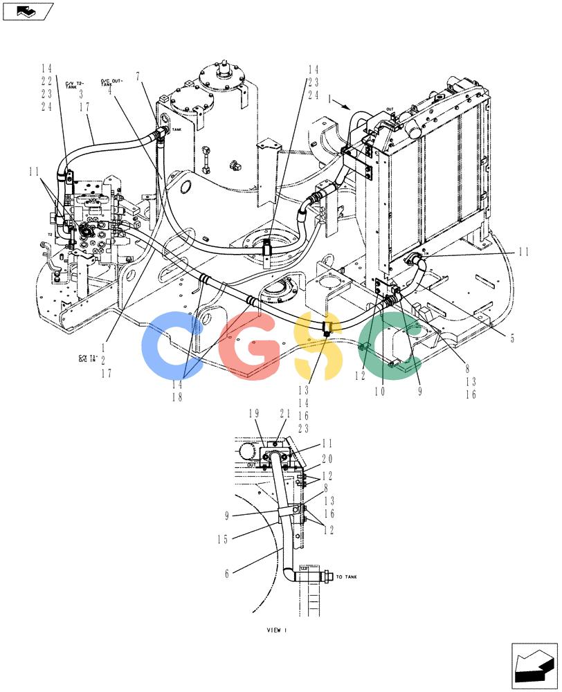 神钢零件查询(ED150-2) - BLADE RUNNER EXCAVATOR/DOZER ASN LH01-01001 (1/09-12/12) (01-025[01]) - HYDRAULIC LINES, RETURN Kobelco