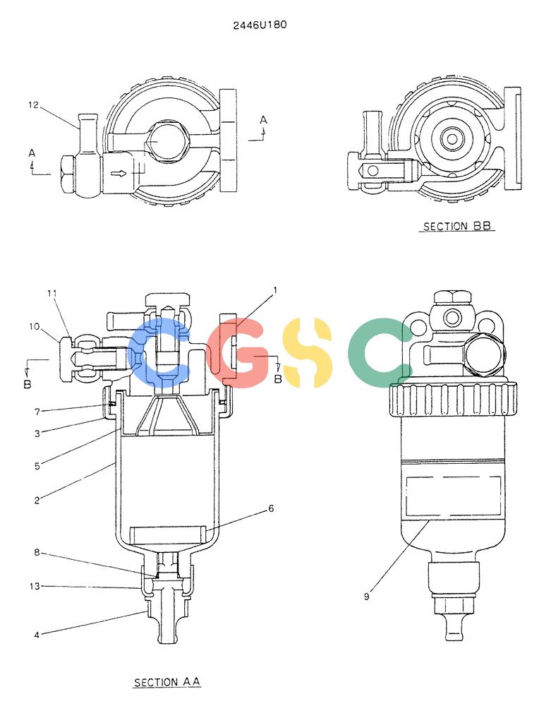 神钢零件查询(K907LC) - MARK II EXCAVATOR BTW YQU0001 - YQU0400 (1/87-12/03) (05-007) - FILTER ASSY Kobelco