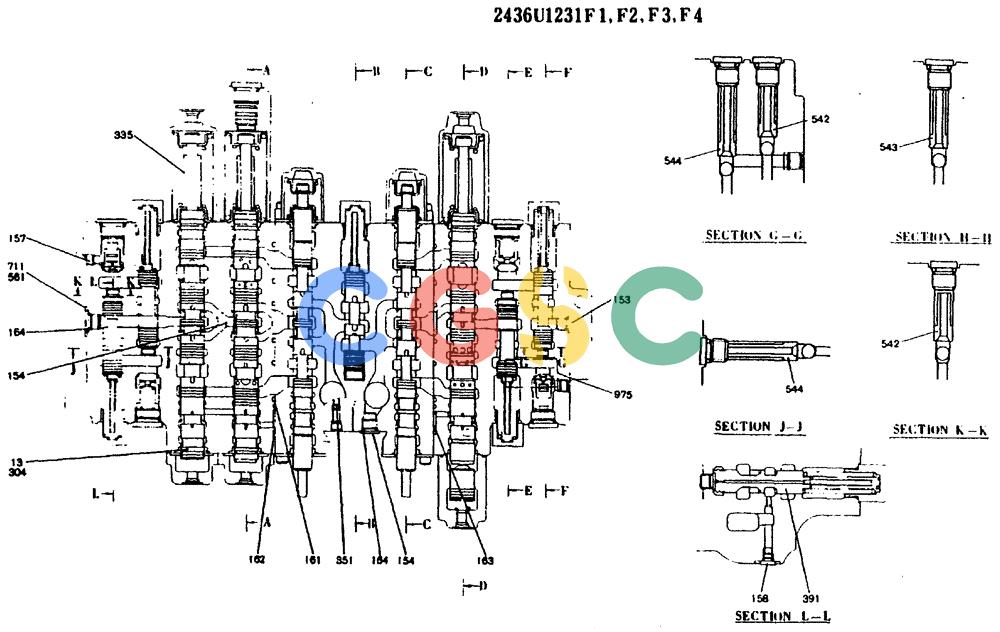 神钢零件查询(MD200BLC) - EXCAVATOR ASN YQ0565 (1/80-12/06) (11-008[01]) - VALVE ASSY, CONTROL Kobelco