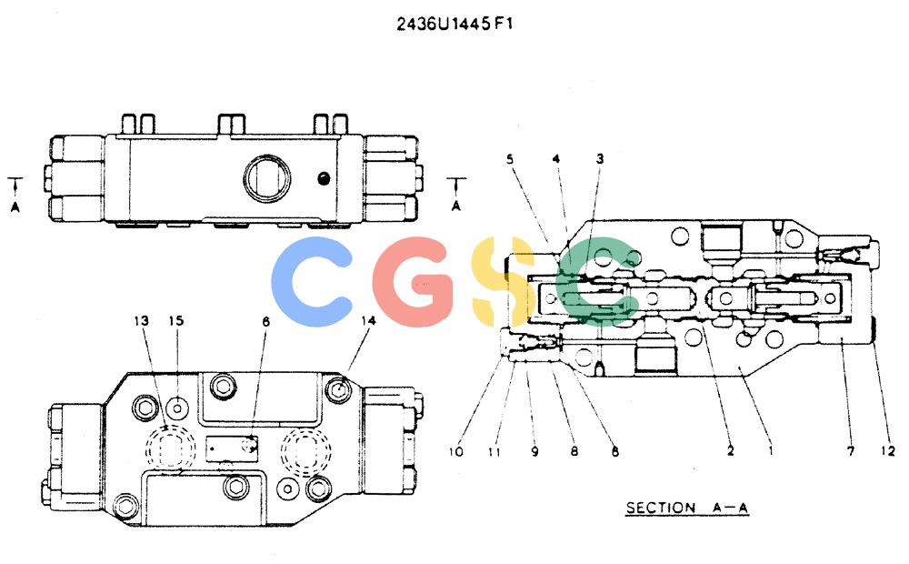 神钢零件查询(MD200C) - EXCAVATOR BTW YQU0701 - YQU2000 (1/80-12/06) (13-009) - VALVE ASSY. BRAKE Kobelco