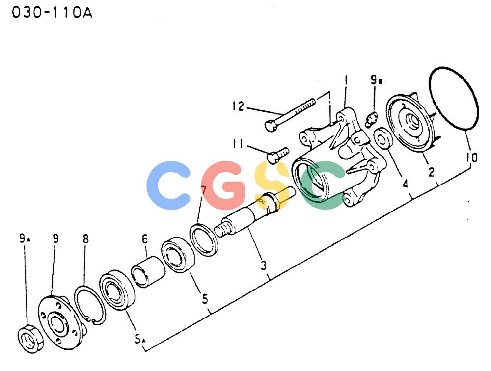 神钢零件查询(MD200C) - EXCAVATOR BTW YQU0701 - YQU2000 (1/80-12/06) (17-032) - WATER PUMP 030-110A Kobelco