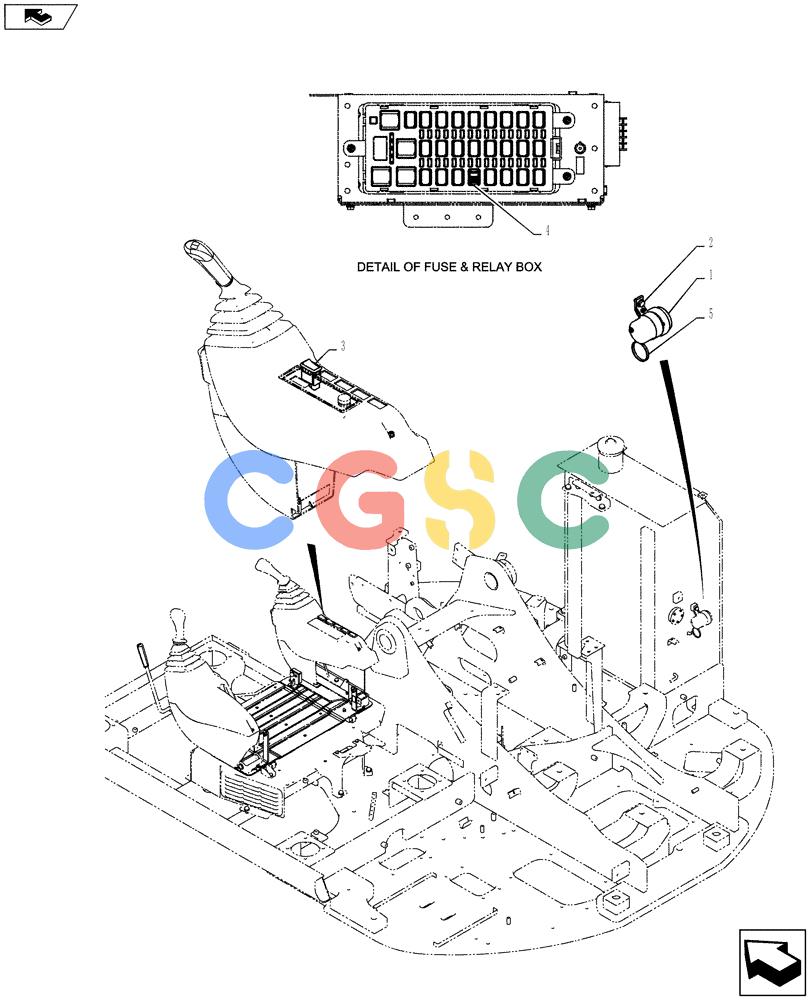 纽荷兰零件查询(E135BSRLC) - CRAWLER EXCAVATOR ASN YH06-08001 (05-003[00]) - ALARM ASSEMBLY New Holland Constructuion
