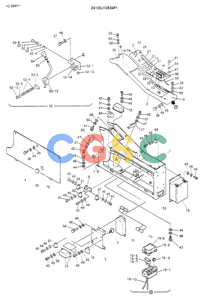 神钢零件查询(K912LC) - MARK II EXCAVATOR ASN YC-0301 (1/88-12/03) (05-014) - PANEL ASSY, INST (FOR NORTH AMERICA) Kobelco