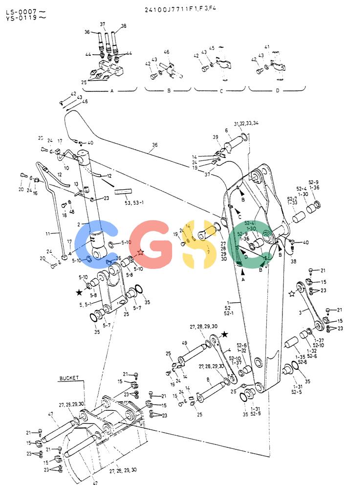 神钢零件查询(K916LC) - EXCAVATOR ASN YS0119 (1/87-12/03) (07-003[03]) - ARM ASSY Kobelco