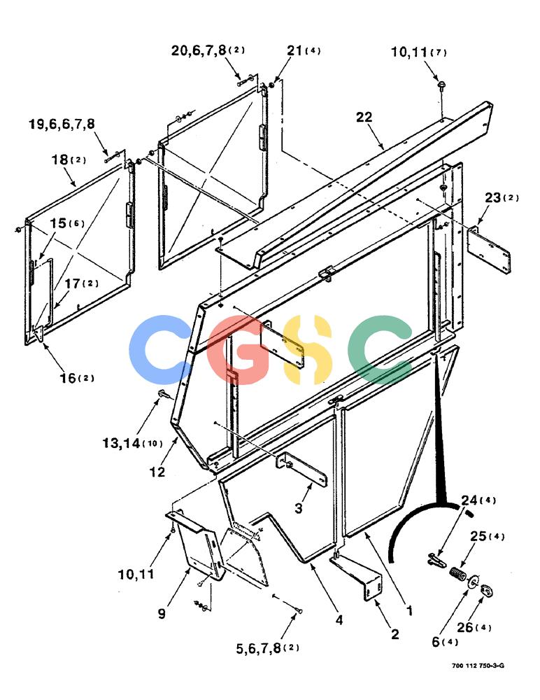 凯斯零件查询(8580) - CASE IH LARGE RECTANGULAR BALER (1/88-12/98) (07-10) - SHIELDS ASSEMBLY, RIGHT Case Agriculture