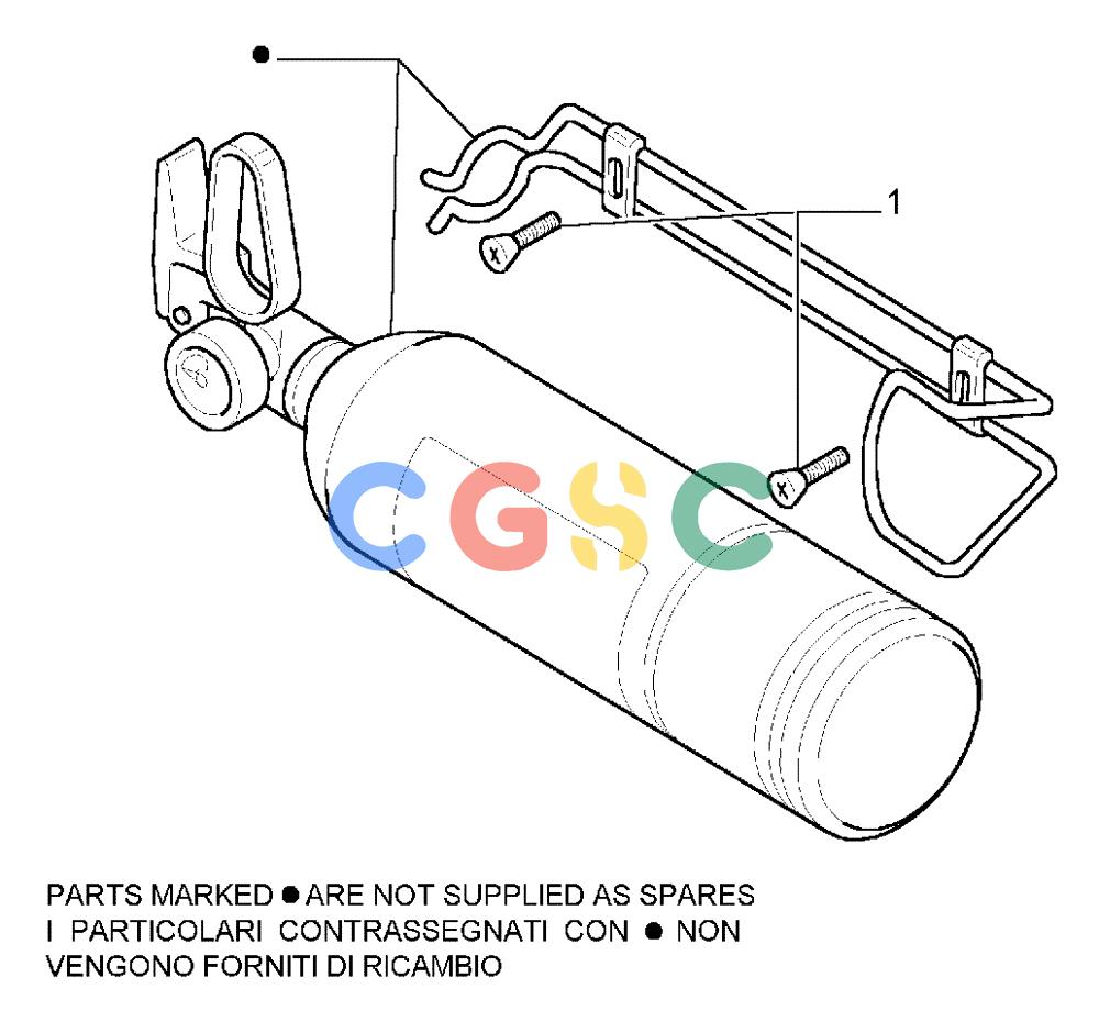 纽荷兰零件查询(DC180PS) - CRAWLER DOZER (11/00-) (9.770[01]) - FIRE EXTINGUISHER - OPTIONAL CODE 79088038 New Holland Constructuion