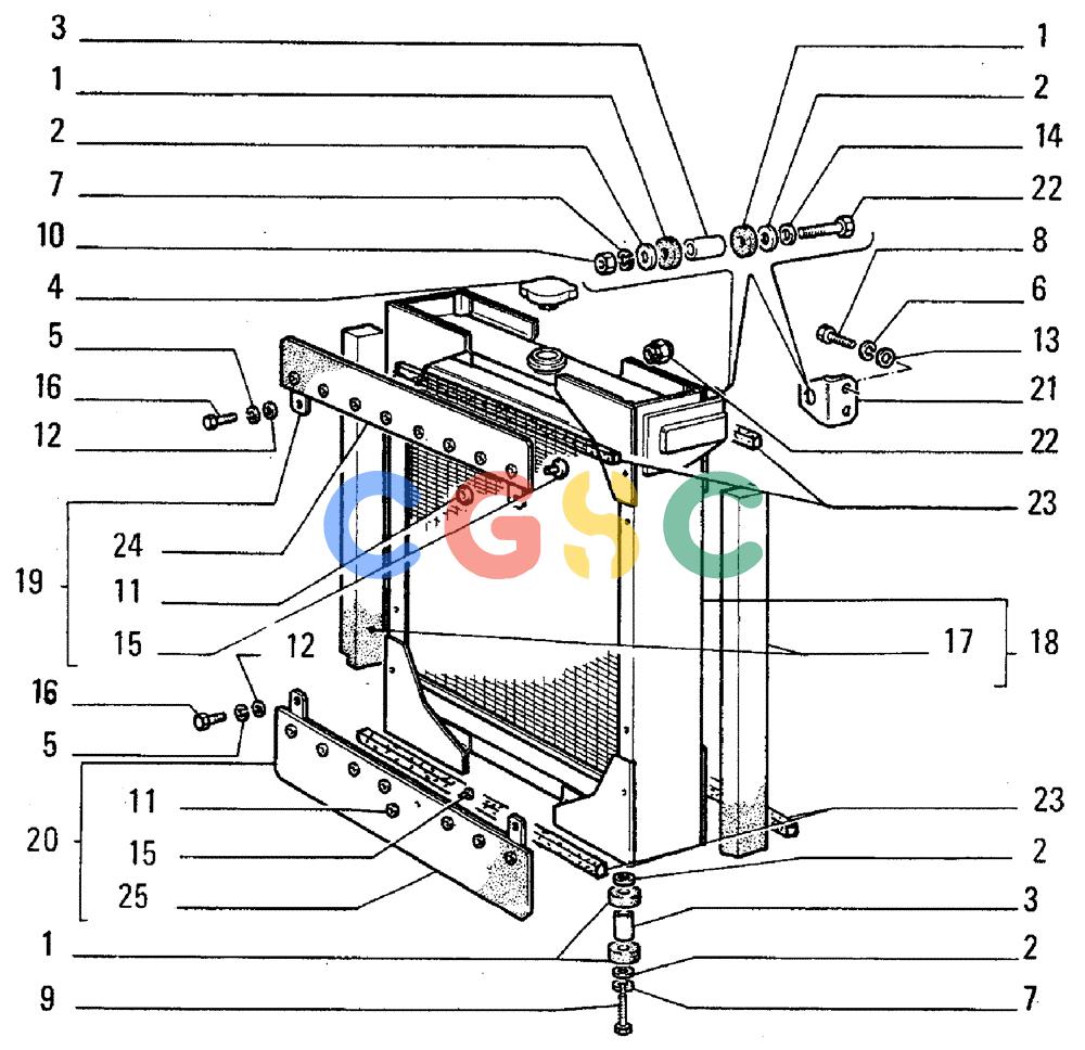 纽荷兰零件查询(FL5B) - CRAWLER LOADER (A4.01[001]) - RADIATOR New Holland Constructuion