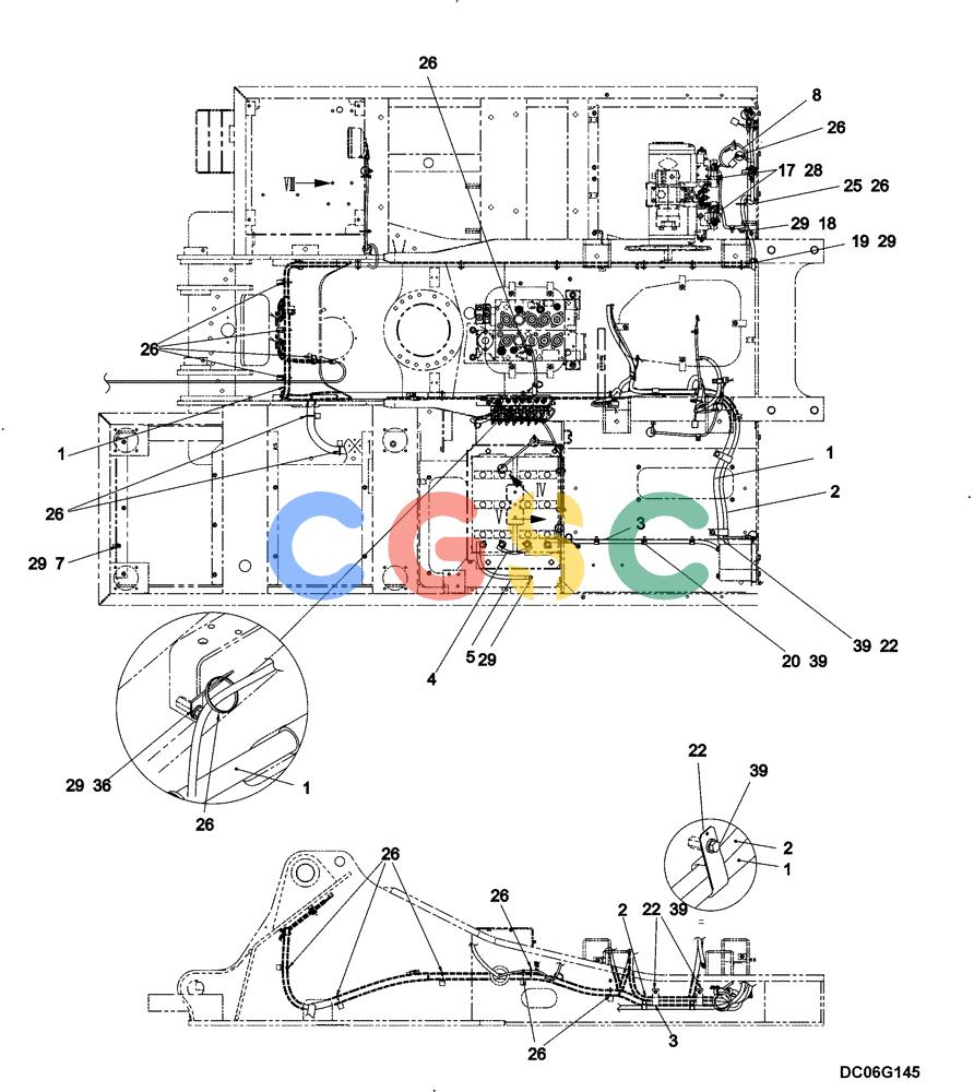 纽荷兰零件查询(E215B) - CRAWLER EXCAVATOR - TIER 3 (NA) - ASN N7DA21001 (1/07-) (1.081[00]) - HARNESS ASSEMBLY, UPPER (STANDARD, FRAME) (YN13E00118F1), FIGURE 1 OF 2 New Holland Constructuion
