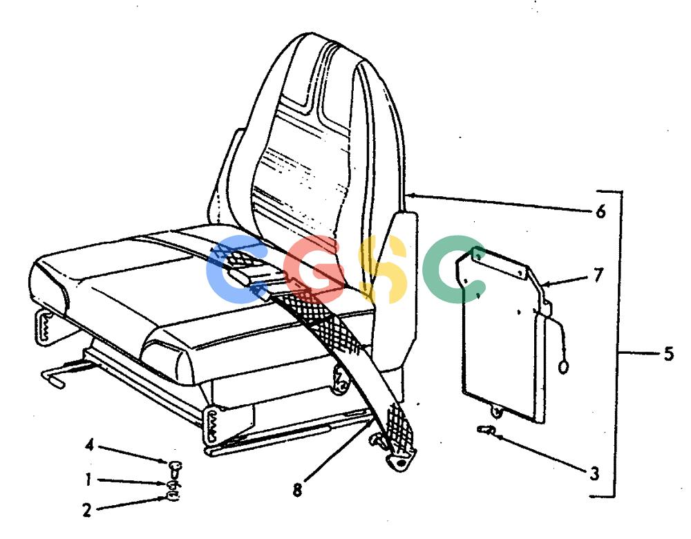 纽荷兰零件查询(FL5B) - CRAWLER LOADER (L6.01/2[001]) - SEAT MOUNTING New Holland Constructuion