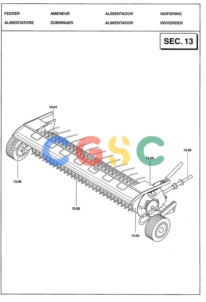 凯斯零件查询(RBX341) - SILAGE PACK ROUND BALER (3/03-12/05) (13.00[01]) - SECTION LIST 13 - FEEDER Case Agriculture