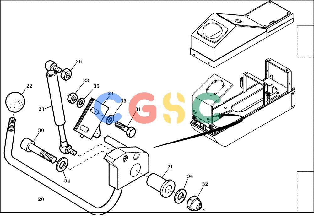 纽荷兰零件查询(EC350) - CRAWLER EXCAVATOR (2/00-) (34.141[003]) - BRACKET MOUNTING PARTS LEFT-HAND (S/N 735033-UP) New Holland Constructuion