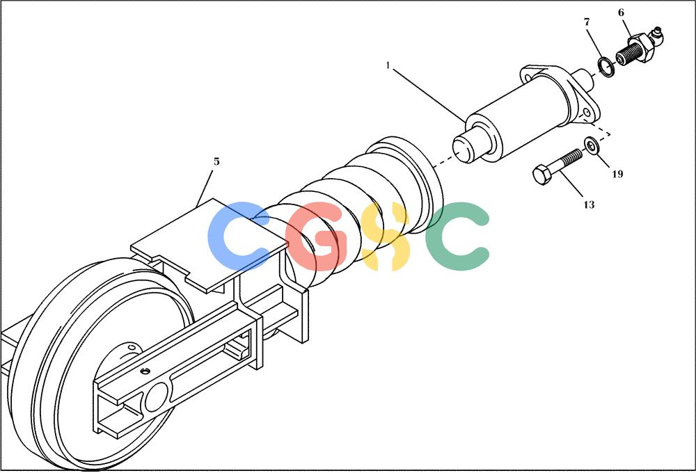 纽荷兰零件查询(EC450) - CRAWLER EXCAVATOR (SN: 750001-UP) (11/99-) (06.190[002]) - TENSIONING DEVICE (S/N 750006-UP) New Holland Constructuion