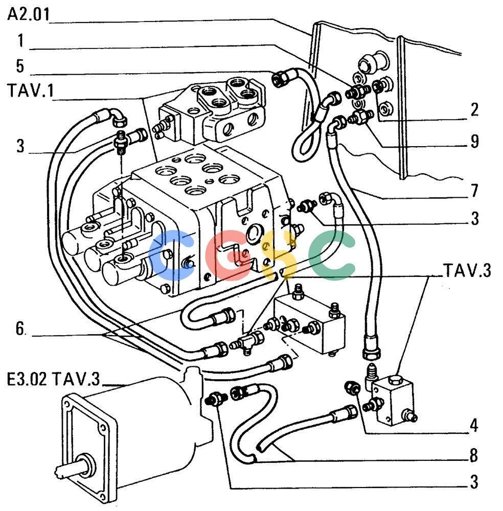 纽荷兰零件查询(FL14E) - CRAWLER LOADER (E3.02/2[004]) - HYDRAULIC SYSTEM New Holland Constructuion