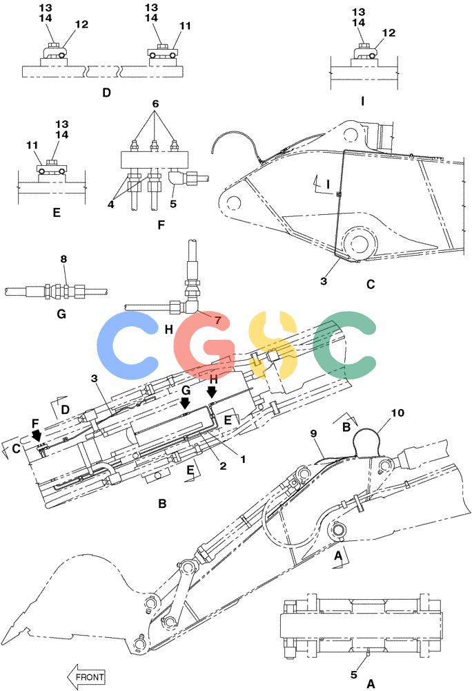 纽荷兰零件查询(E805) - CRAWLER EXCAVATOR (1/05-) (08-121-00[01]) - LUBRICATION CIRCUIT - DIPPER New Holland Constructuion