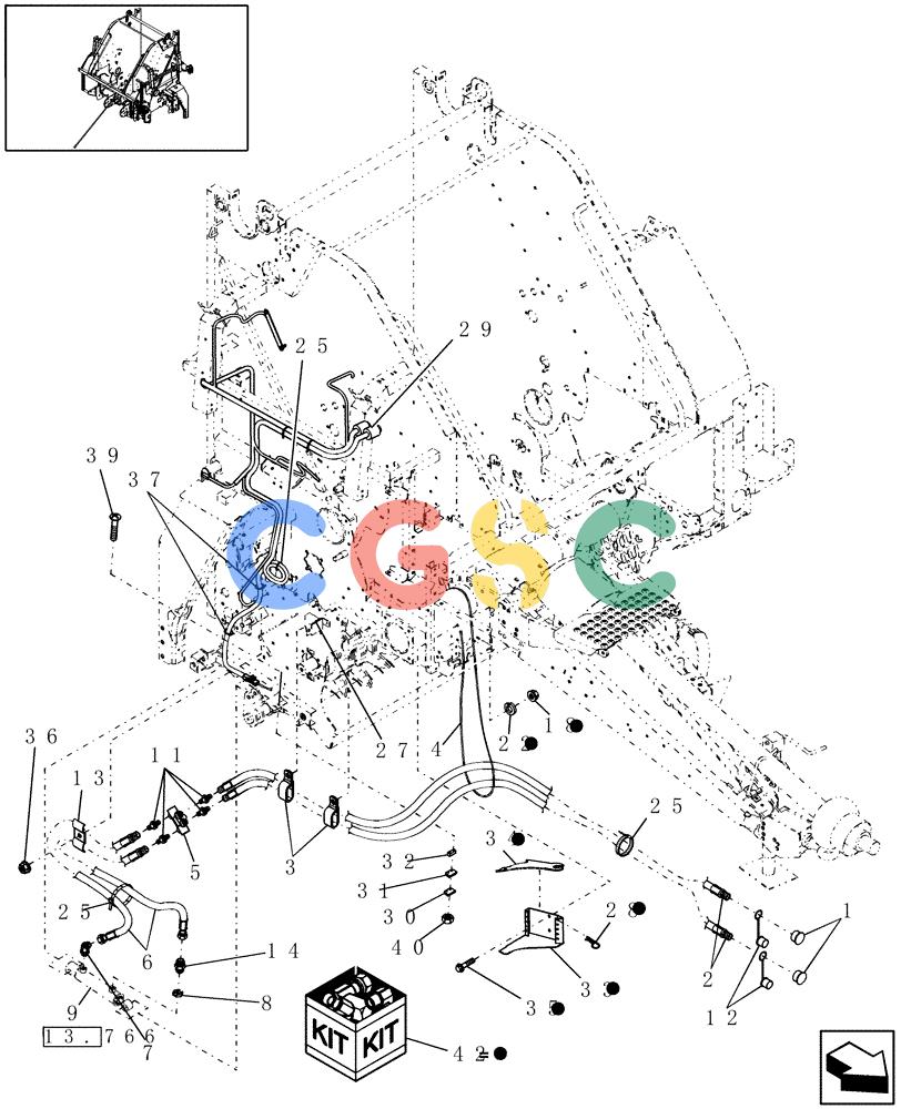 凯斯零件查询(RBX453) - CASE IH ROUND BALER (9/05-12/06) (13.765) - ROTOR KNIFE HYDRAULIC & ELECTRIC Case Agriculture