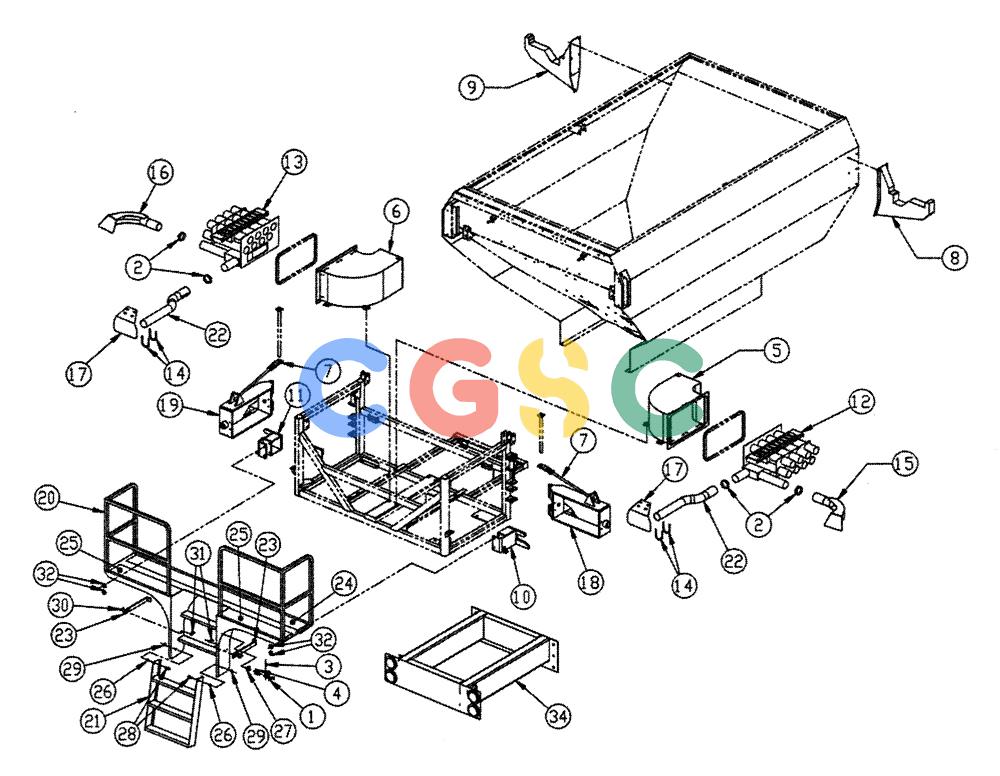 凯斯零件查询(FLEX-AIR) - APPLICATOR (1995-1997) (2/95-2/97) (04-003) - REAR BOOM GROUP Case Agriculture