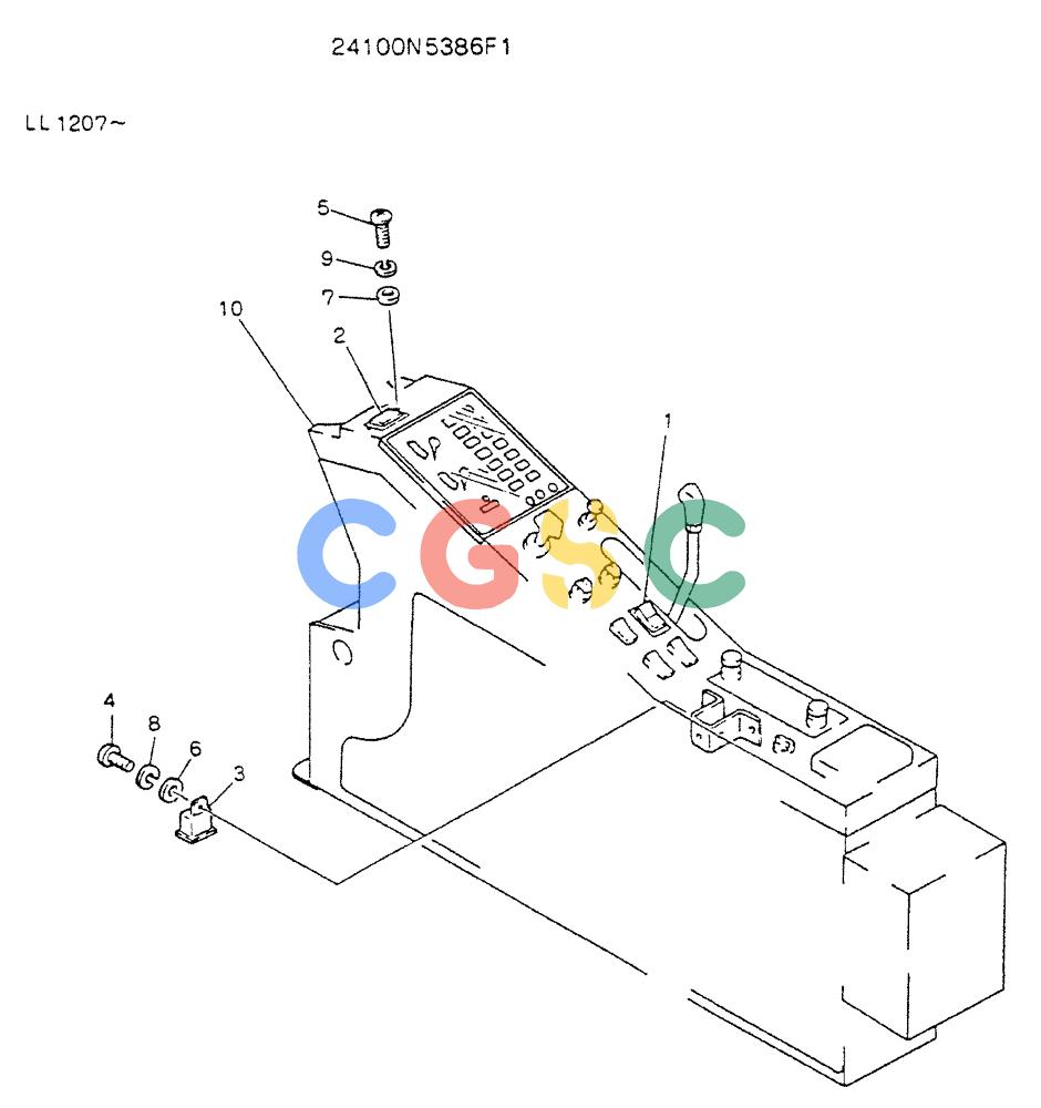 神钢零件查询(K909LC) - MARK II EXCAVATOR BTW LL1207 - LL1487 (1/87-12/03) (05-013) - PANEL ASSY INST, 241000N5386F1 Kobelco