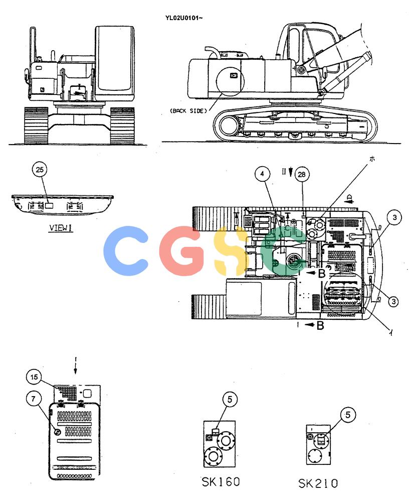 神钢零件查询(ED190LC) - BLADE RUNNER EXCAVATOR/DOZER BTW YL02U0101 - YL03U0135 (1/02-12/06) (05-005[02]) - NAME PLATE INSTAL (SUNBELT) Kobelco